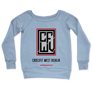 Womens 2X-Large MISTY_BLUE CrewNeck