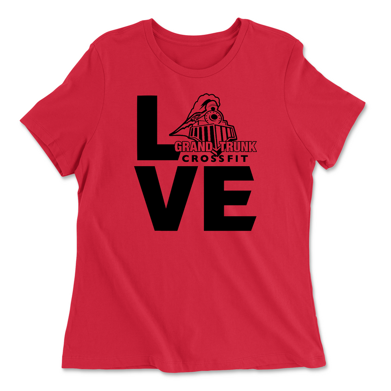 Womens 2X-Large RED Relaxed Jersey T-Shirt