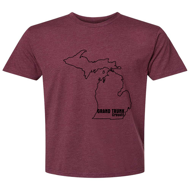 Mens 2X-Large HEATHER_MAROON T-Shirt