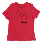 Womens 2X-Large RED Relaxed Jersey T-Shirt
