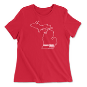 Womens 2X-Large RED Relaxed Jersey T-Shirt