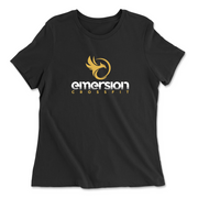 Womens 2X-Large BLACK Relaxed Jersey T-Shirt