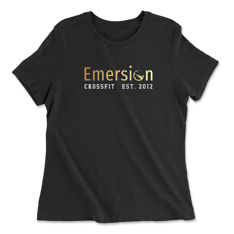 Womens 2X-Large BLACK Relaxed Jersey T-Shirt