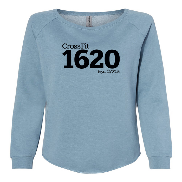 Womens 2X-Large MISTY_BLUE CrewNeck