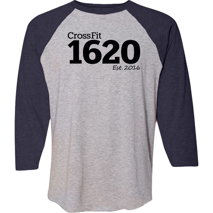 Mens 2X-Large VINTAGEHEATHER_VINTAGENAVY 3/4 Sleeve