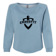Womens 2X-Large MISTY_BLUE CrewNeck