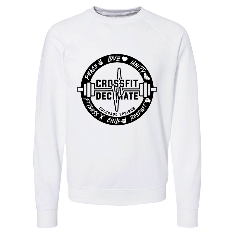 Mens 2X-Large WHITE CrewNeck