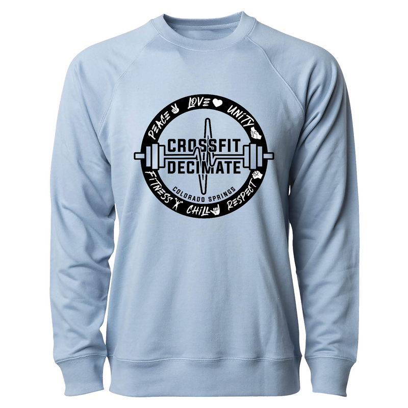 Mens 2X-Large MISTY_BLUE CrewNeck