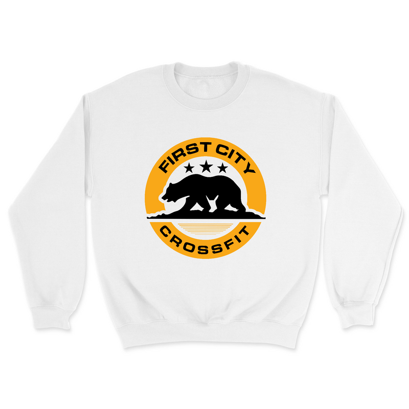 Mens 2X-Large WHITE Midweight Sweatshirt