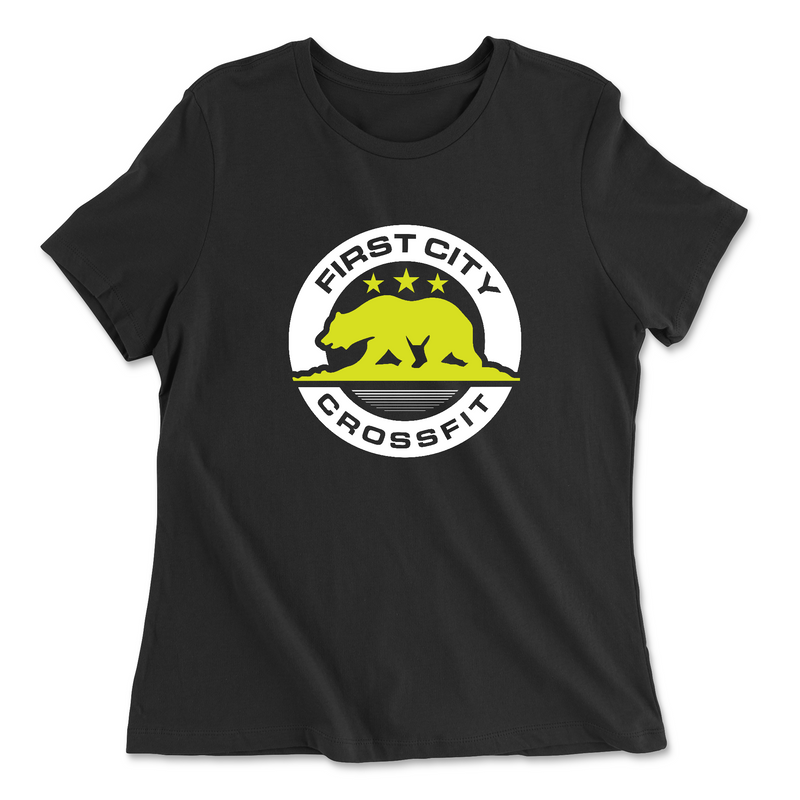 Womens 2X-Large BLACK Relaxed Jersey T-Shirt