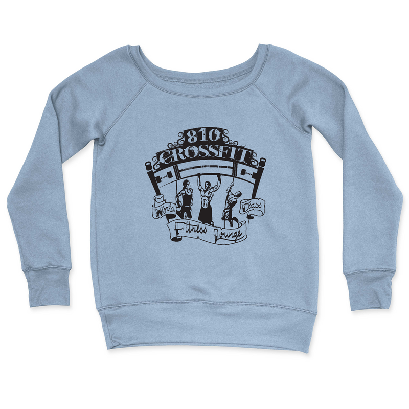 Womens 2X-Large MISTY_BLUE CrewNeck