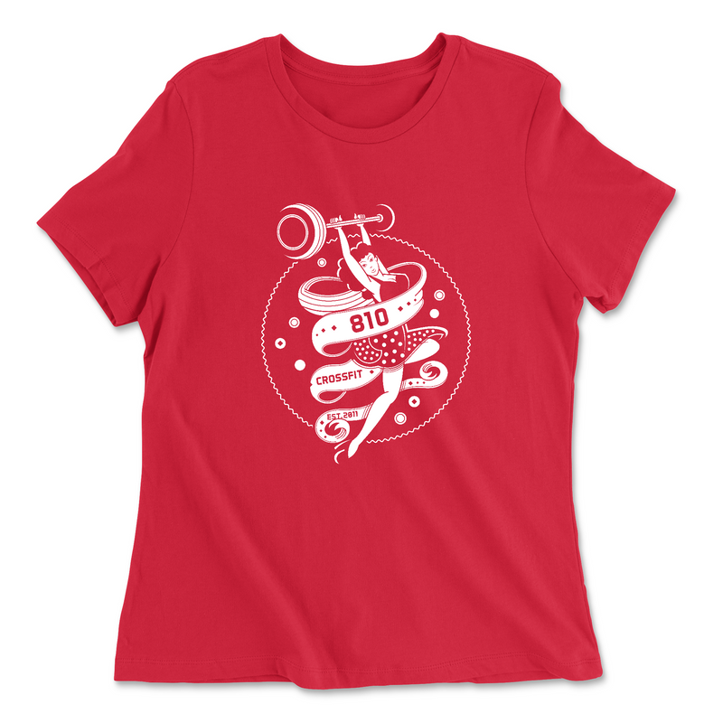 Womens 2X-Large RED Relaxed Jersey T-Shirt