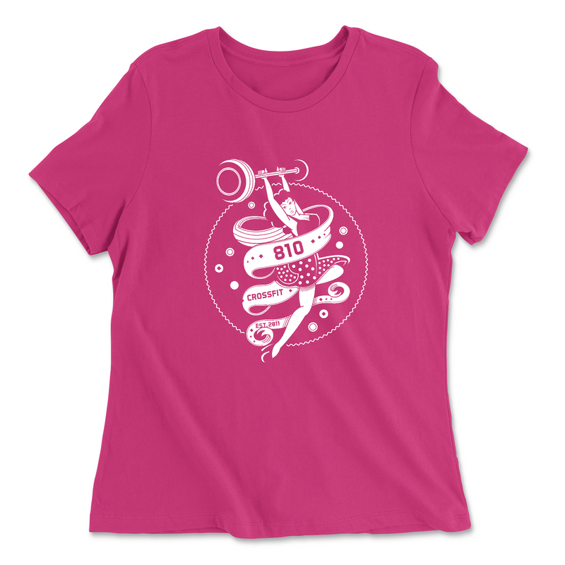 Womens 2X-Large BERRY Relaxed Jersey T-Shirt