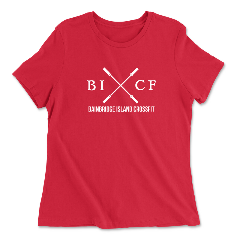 Womens 2X-Large RED Relaxed Jersey T-Shirt