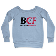 Womens 2X-Large MISTY_BLUE CrewNeck