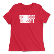 Womens 2X-Large RED Relaxed Jersey T-Shirt