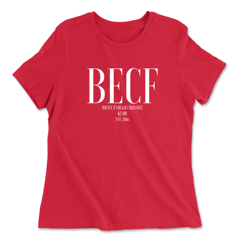 Womens 2X-Large RED Relaxed Jersey T-Shirt