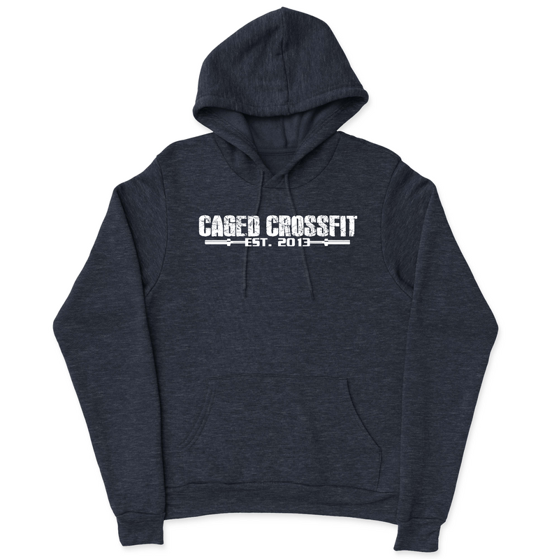 Mens 2X-Large NAVY_HEATHER Hooded T-Shirt