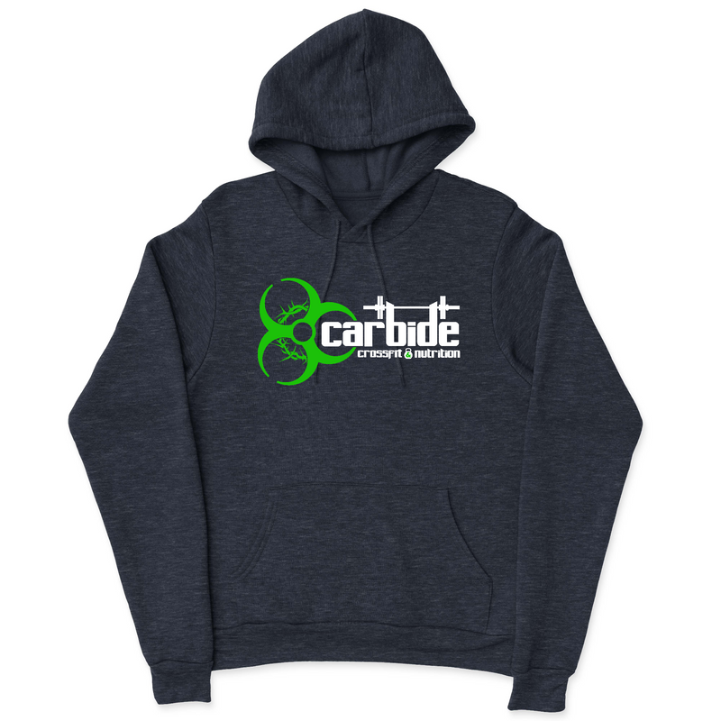 Mens 2X-Large NAVY_HEATHER Hooded T-Shirt