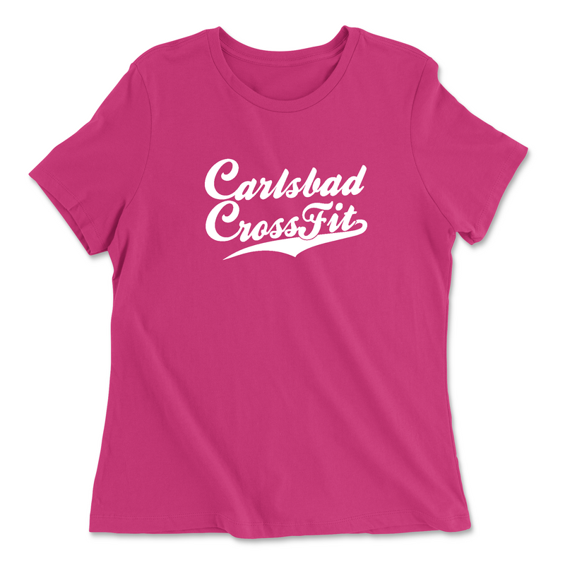 Womens 2X-Large BERRY Relaxed Jersey T-Shirt