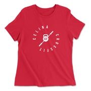 Womens 2X-Large RED Relaxed Jersey T-Shirt