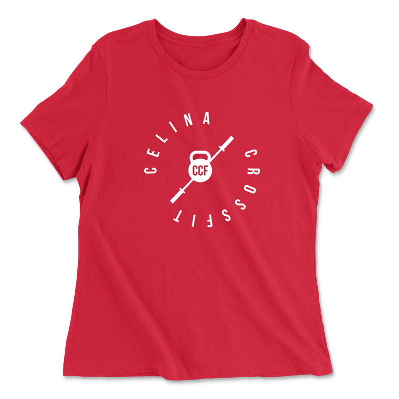 Womens 2X-Large RED Relaxed Jersey T-Shirt