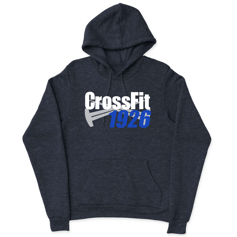 Mens 2X-Large NAVY_HEATHER Hooded T-Shirt