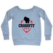 Womens 2X-Large MISTY_BLUE CrewNeck