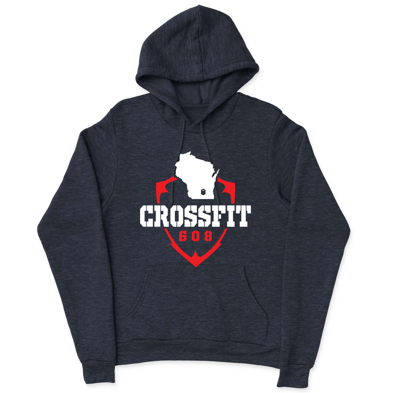 Mens 2X-Large NAVY_HEATHER Hooded T-Shirt