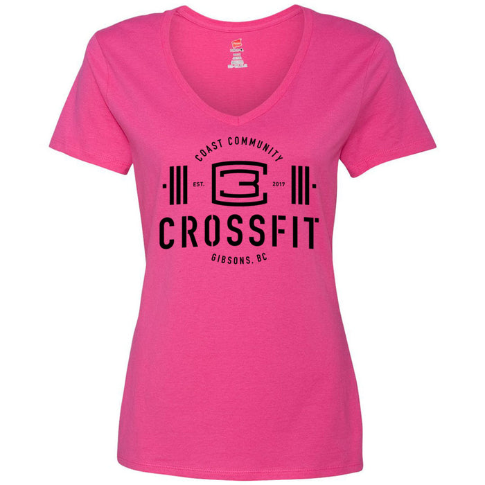 CrossFit Gibsons - 200 - New Logo Women's V-Neck T-Shirt