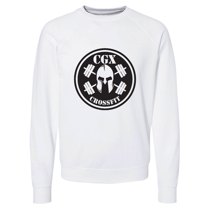 Mens 2X-Large WHITE CrewNeck