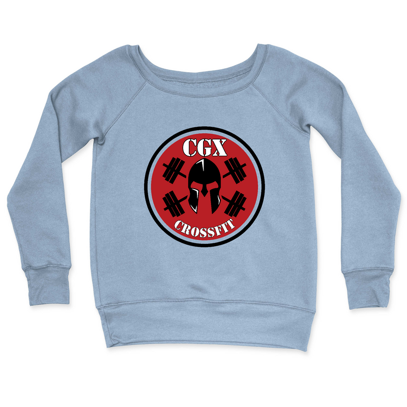 Womens 2X-Large MISTY_BLUE CrewNeck