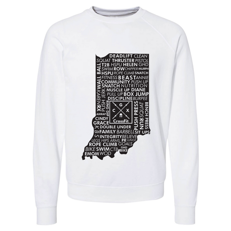Mens 2X-Large WHITE CrewNeck