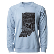 Mens 2X-Large MISTY_BLUE CrewNeck