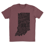 Mens 2X-Large HEATHER_MAROON T-Shirt