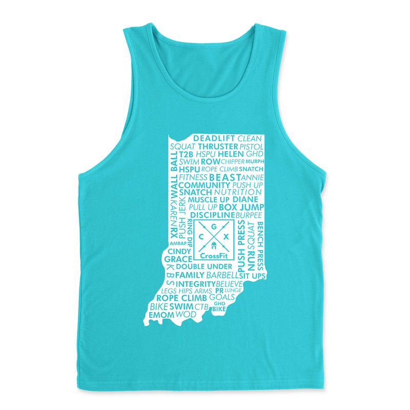 Mens 2X-Large TAHITI_BLUE Tank Top