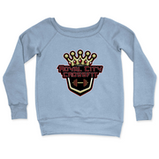 Womens 2X-Large MISTY_BLUE CrewNeck