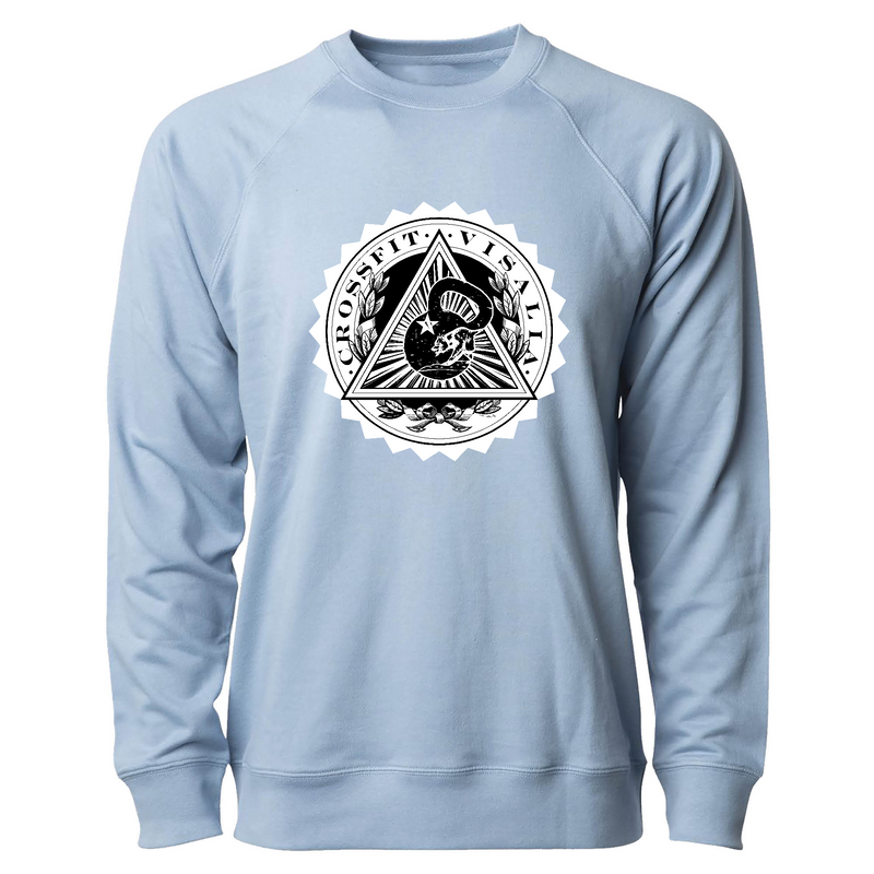Mens 2X-Large MISTY_BLUE CrewNeck