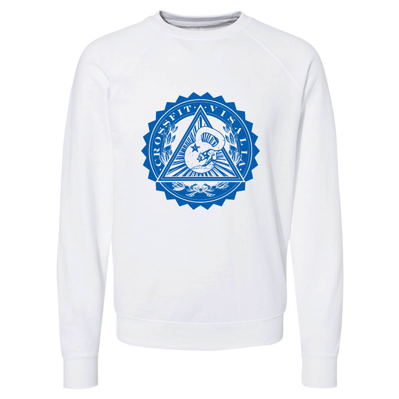 Mens 2X-Large WHITE CrewNeck