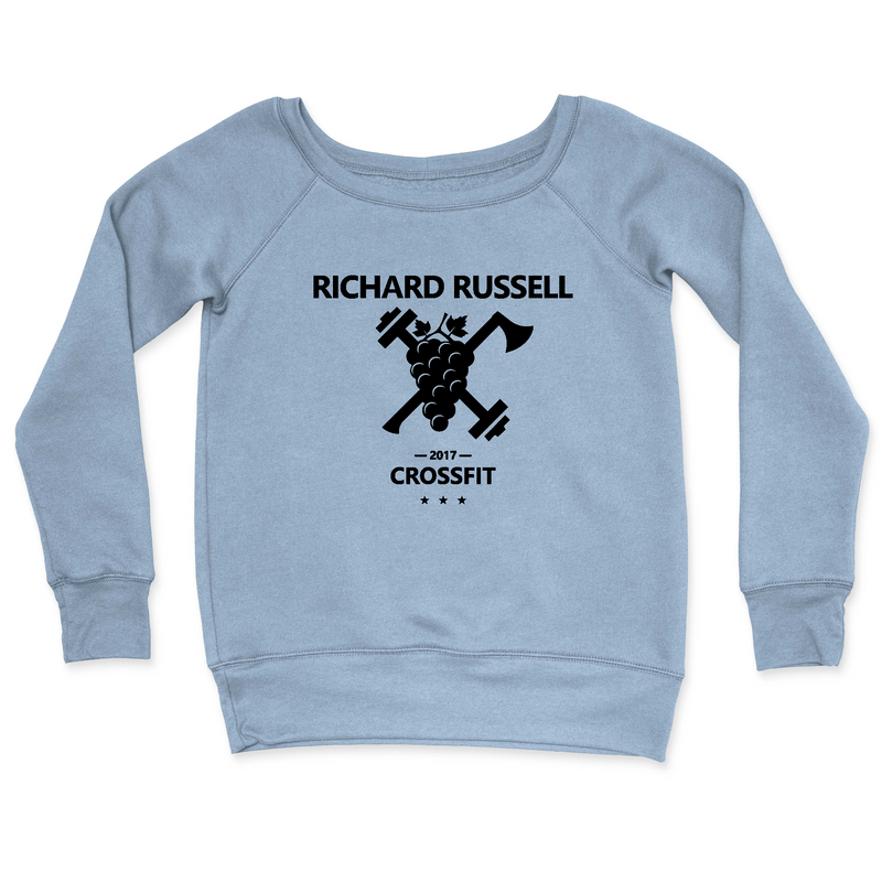 Womens 2X-Large MISTY_BLUE CrewNeck