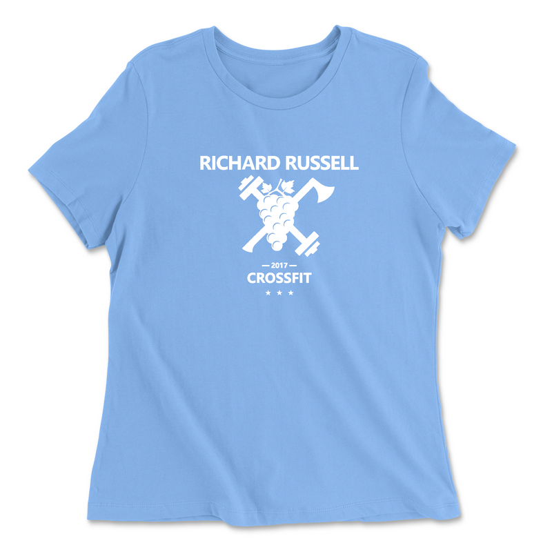 Womens 2X-Large CAROLINA_BLUE Relaxed Jersey T-Shirt