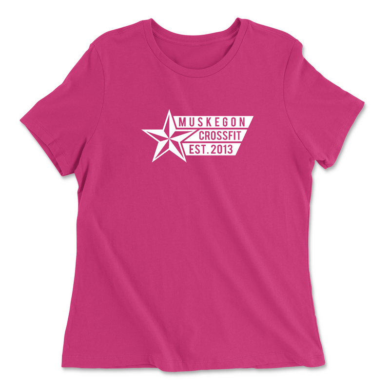 Womens 2X-Large BERRY Relaxed Jersey T-Shirt