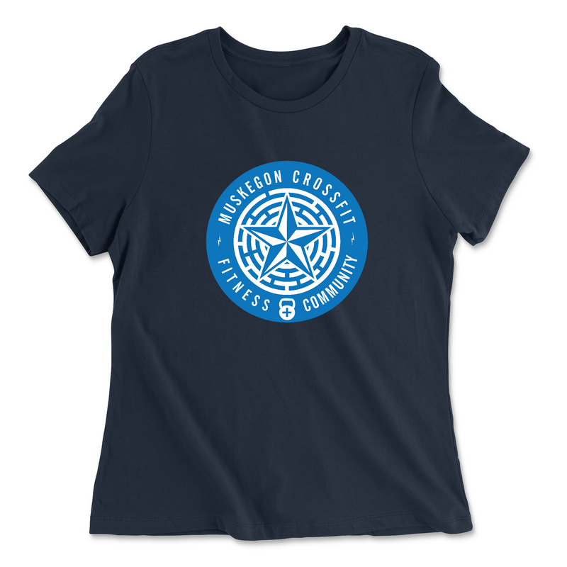 Womens 2X-Large NAVY Relaxed Jersey T-Shirt
