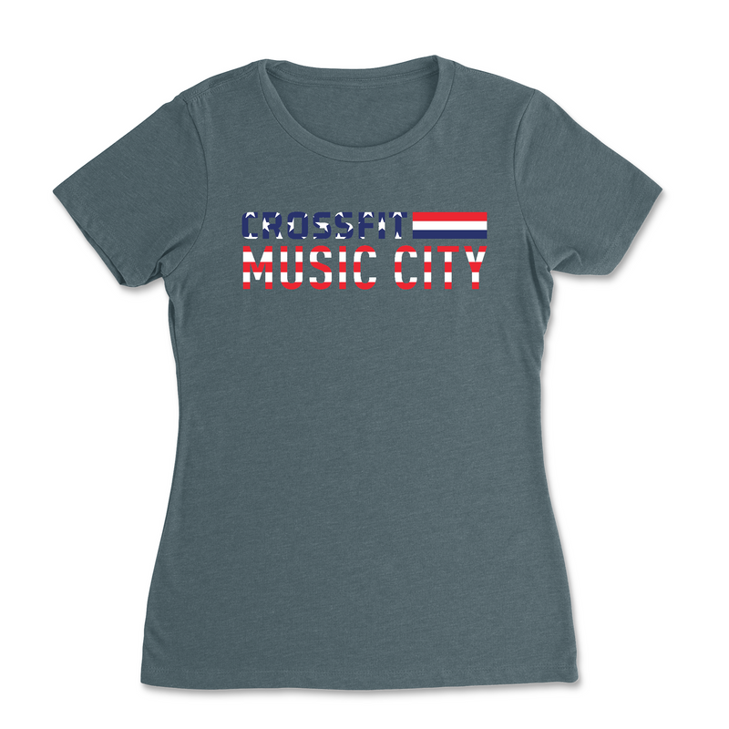 CrossFit Music City - Flag - Womens - T-Shirt