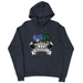 Mens 2X-Large NAVY_HEATHER Hooded T-Shirt