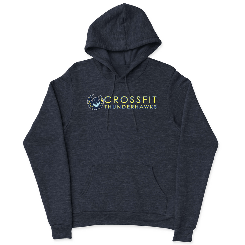 Mens 2X-Large NAVY_HEATHER Hooded T-Shirt