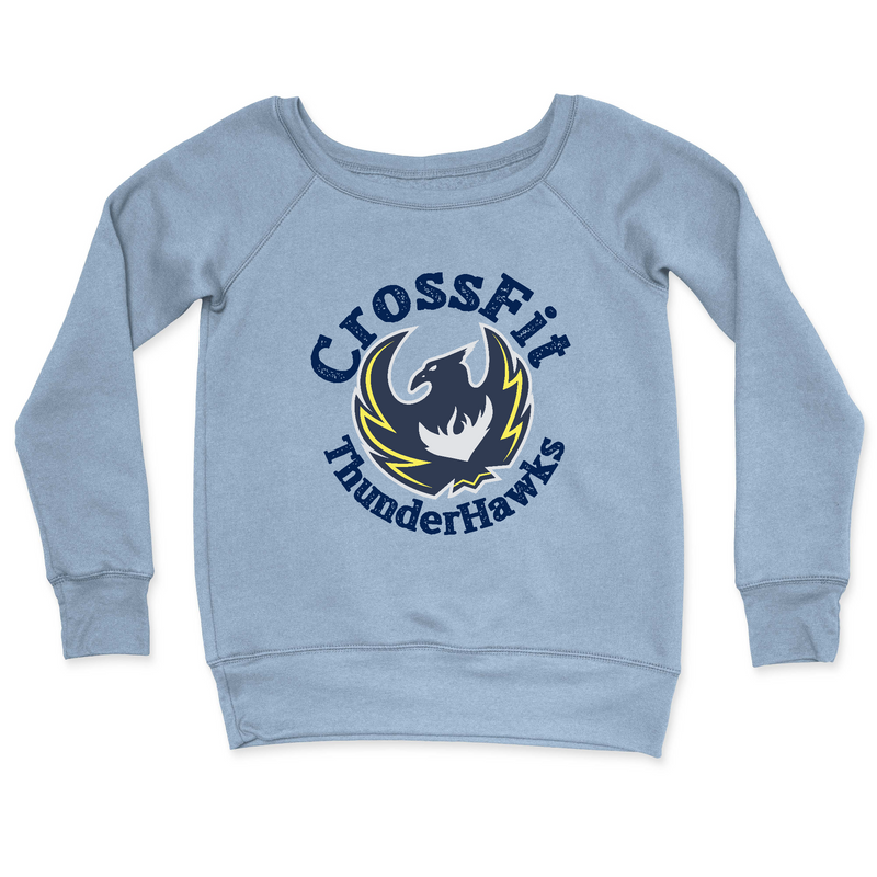 Womens 2X-Large MISTY_BLUE CrewNeck