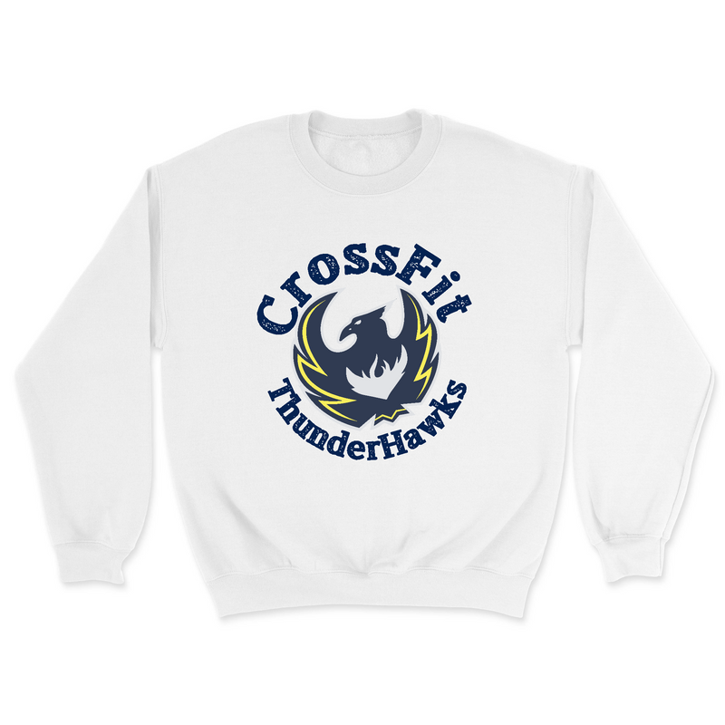 Mens 2X-Large WHITE Midweight Sweatshirt