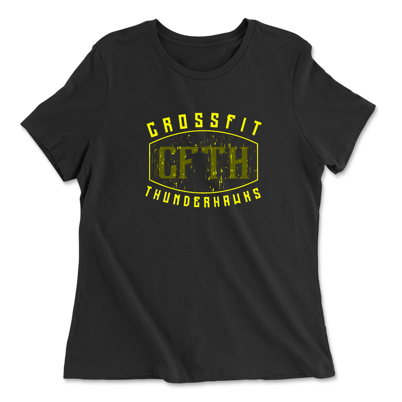 Womens 2X-Large BLACK Relaxed Jersey T-Shirt