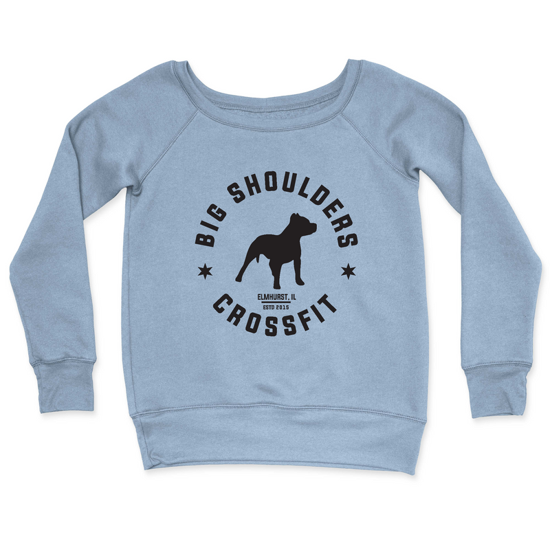 Womens 2X-Large MISTY_BLUE CrewNeck